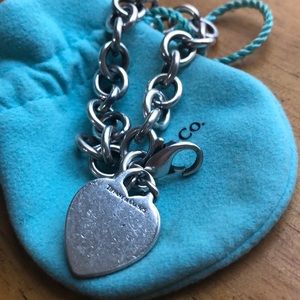 Tiffany & co. Vintage heart charm bracelet